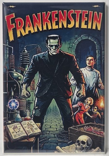 Frankenstein horror magnet 2x3 - frankenstein,