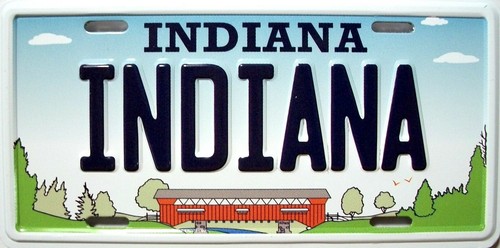 Indiana license plate novelty - indiana,