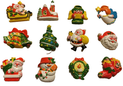 Pieces christmas lot magnet - 12,